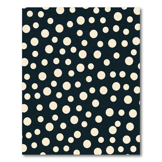 Dark Cream Polka Dot Scatter Rug
