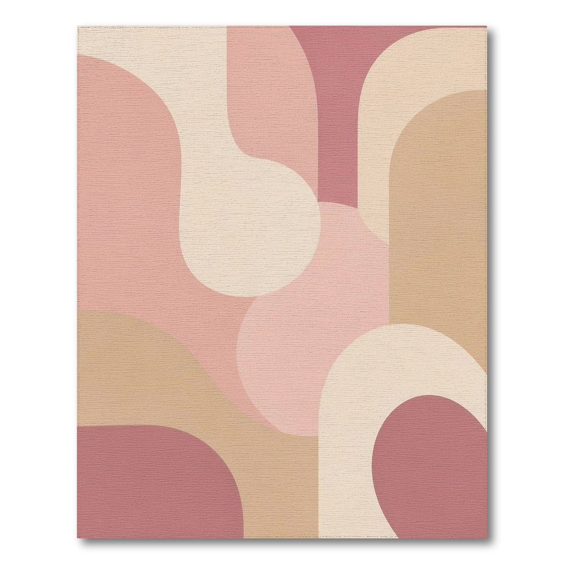 Pink Blush Pink Abstract Area Rug