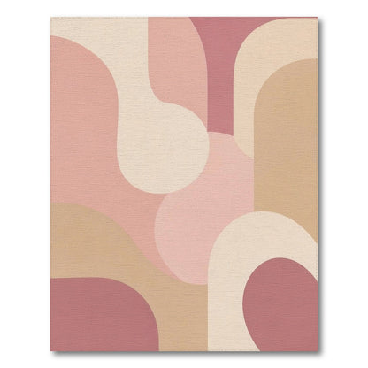 Pink Blush Pink Abstract Area Rug
