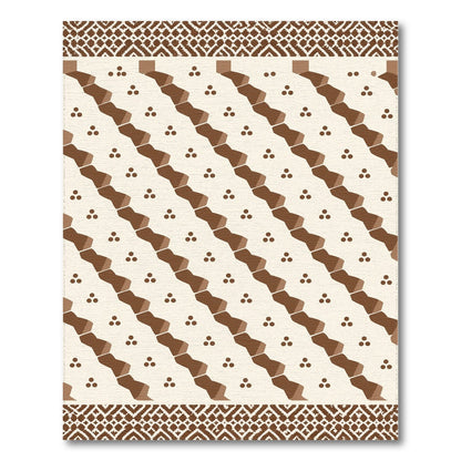 Brown Tribal Geometric Area Rug