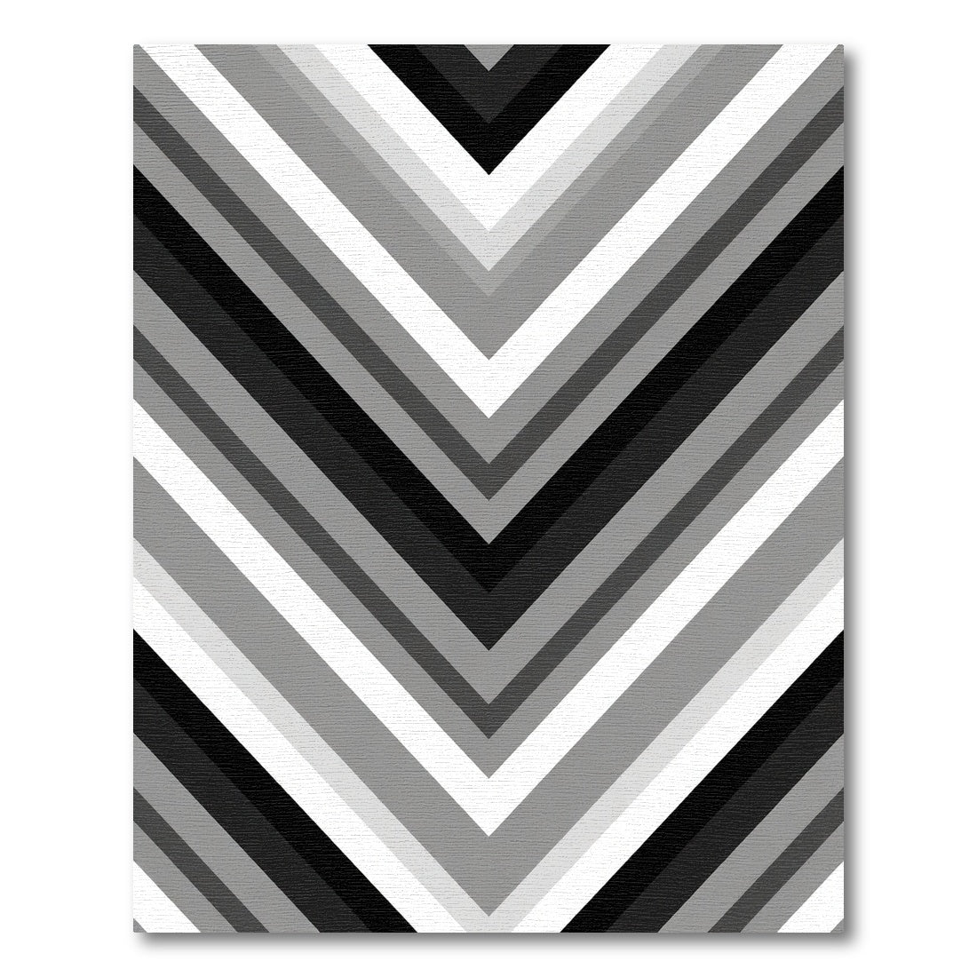 Monochromatic Chevron Lines Rug