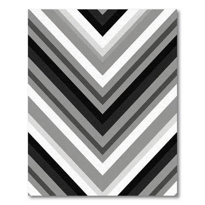 Monochromatic Chevron Lines Rug