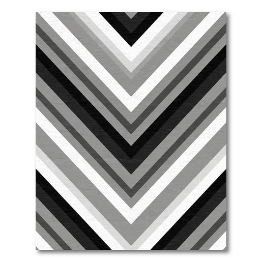 Monochromatic Chevron Lines Rug
