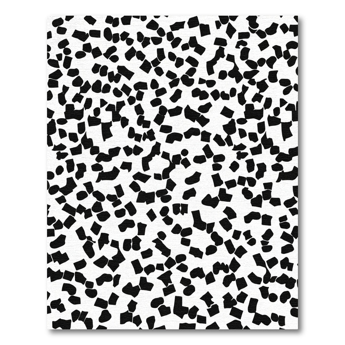 Black and White Irregular Scatter Rug