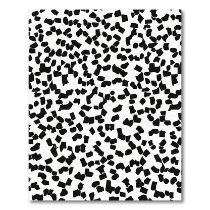 Black and White Irregular Scatter Rug