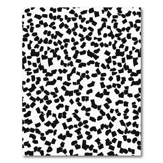 Black and White Irregular Scatter Rug