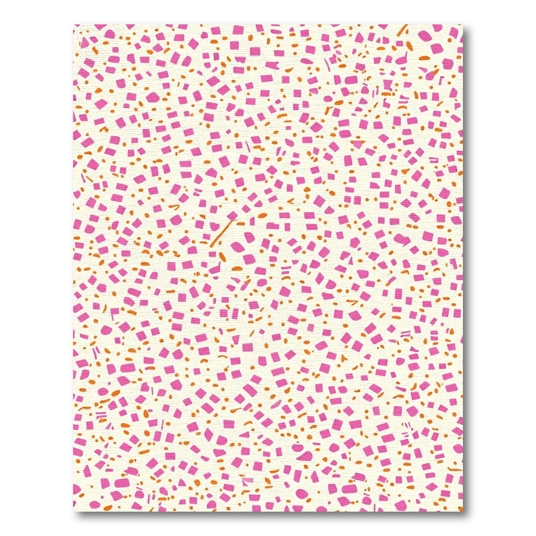Pink Orange Scattered Confetti Rug