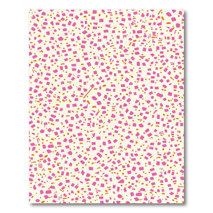 Pink Orange Scattered Confetti Rug