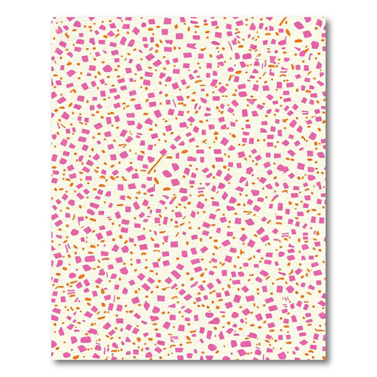 Pink Orange Scattered Confetti Rug