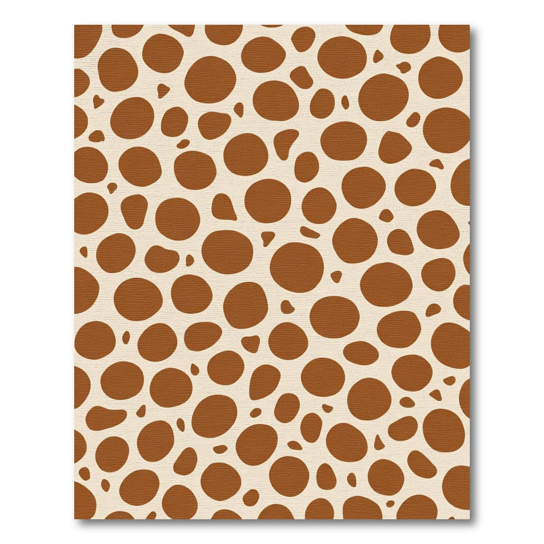 Brown Speckled Cream Abstract Spots Rug
