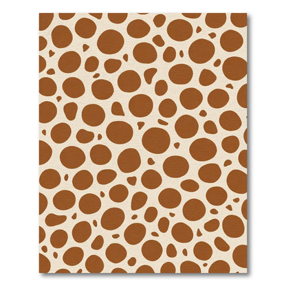 Brown Speckled Cream Abstract Spots Rug
