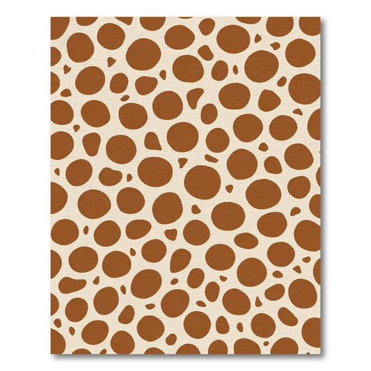 Brown Speckled Cream Abstract Spots Rug
