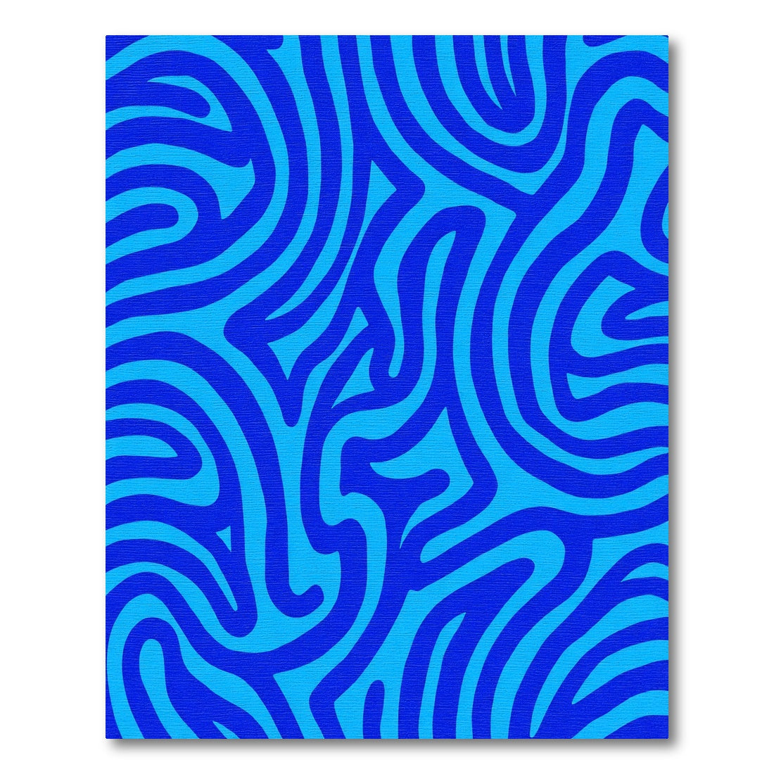 Deep Blue Swirling Abstract Lines Rug
