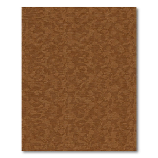 Rich Brown Ornate Scrollwork Rug