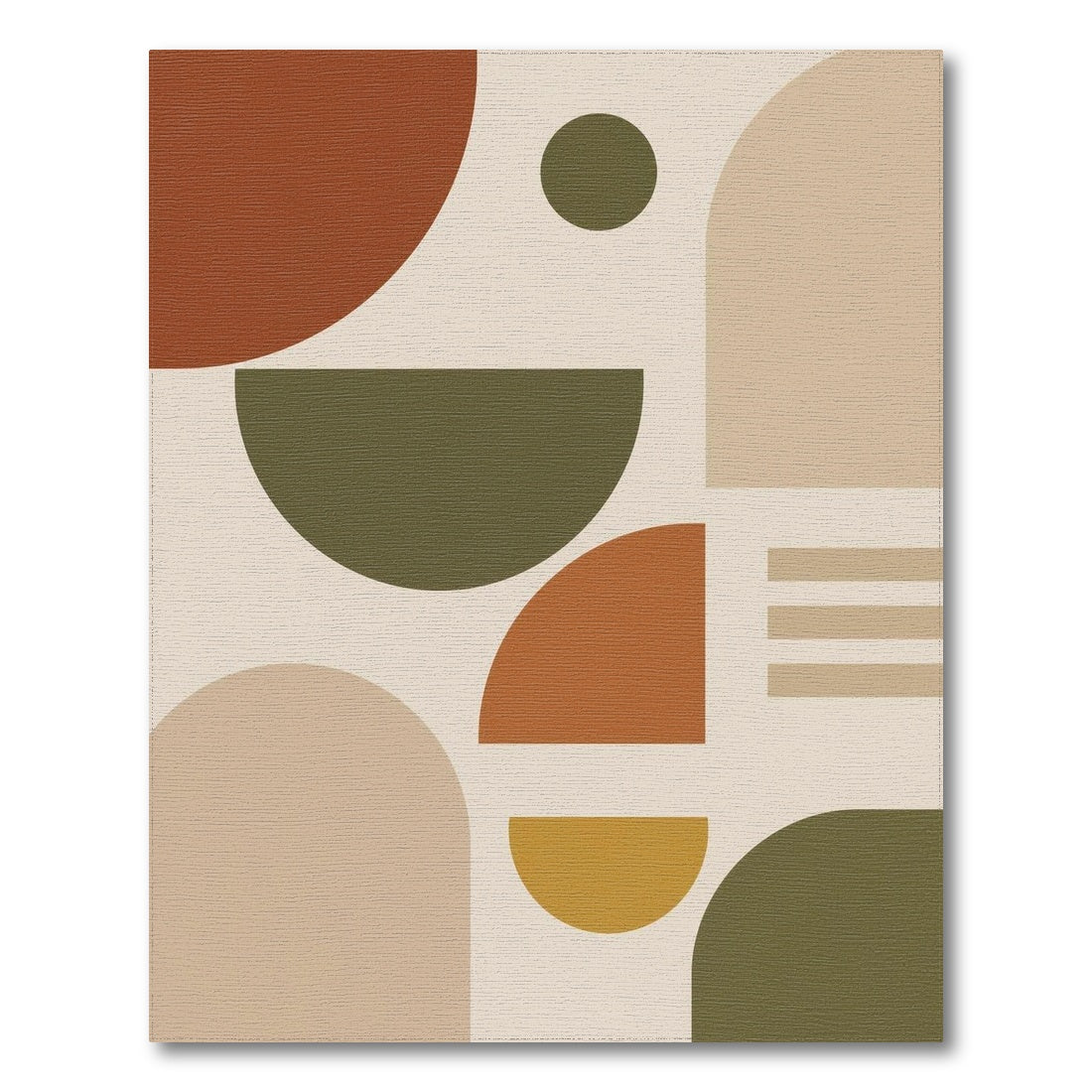 Geometric Brown Tan Geometric Modern Area Rug