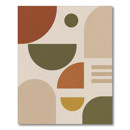 Geometric Brown Tan Geometric Modern Area Rug