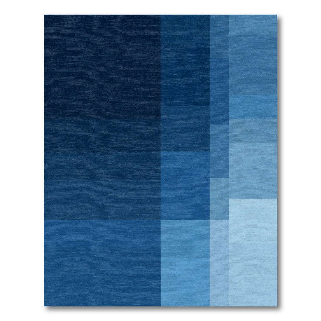 Deep Blue Geometric Gradient Rug
