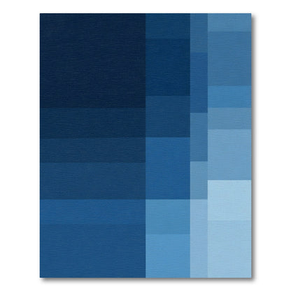 Deep Blue Geometric Gradient Rug