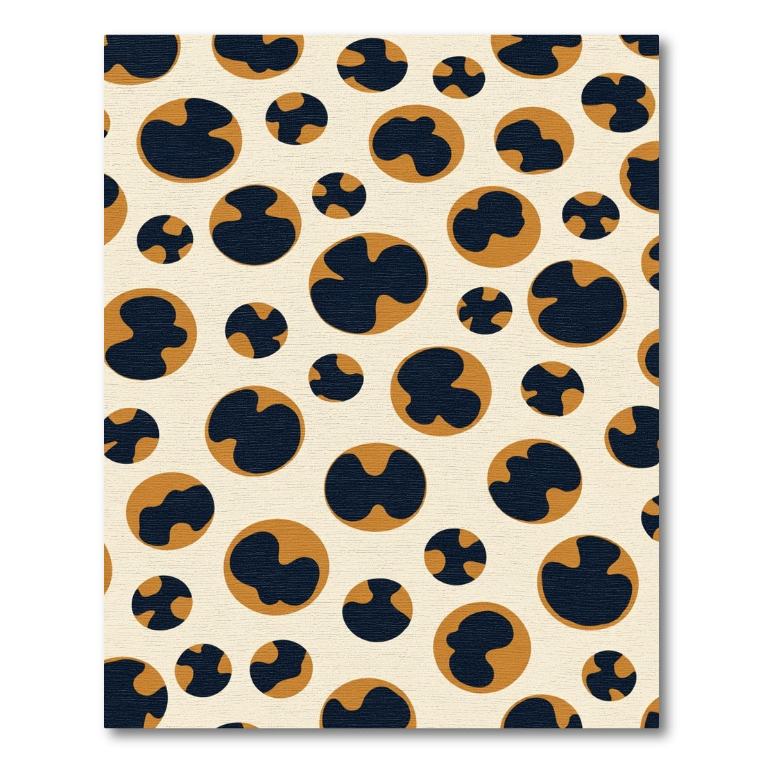 Abstract Ochre Black Spotty Rug