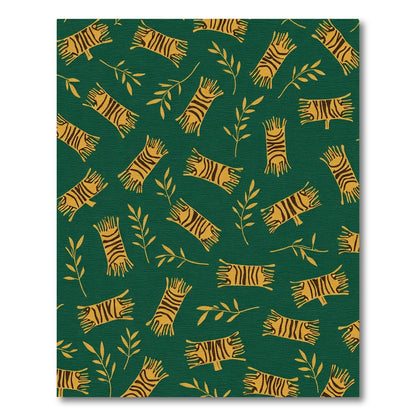 Golden Tiger Stripe Foliage Rug
