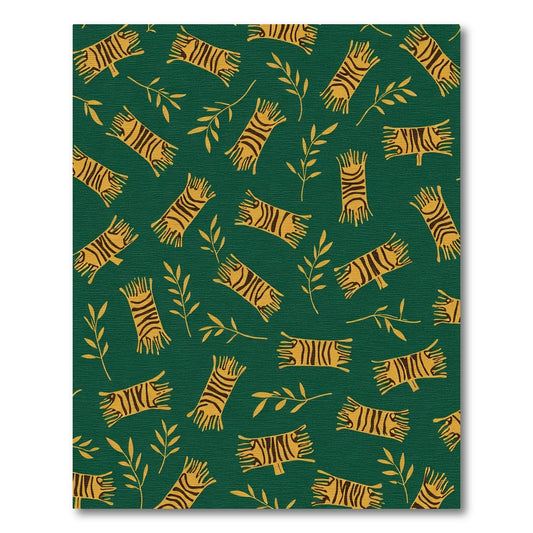 Golden Tiger Stripe Foliage Rug
