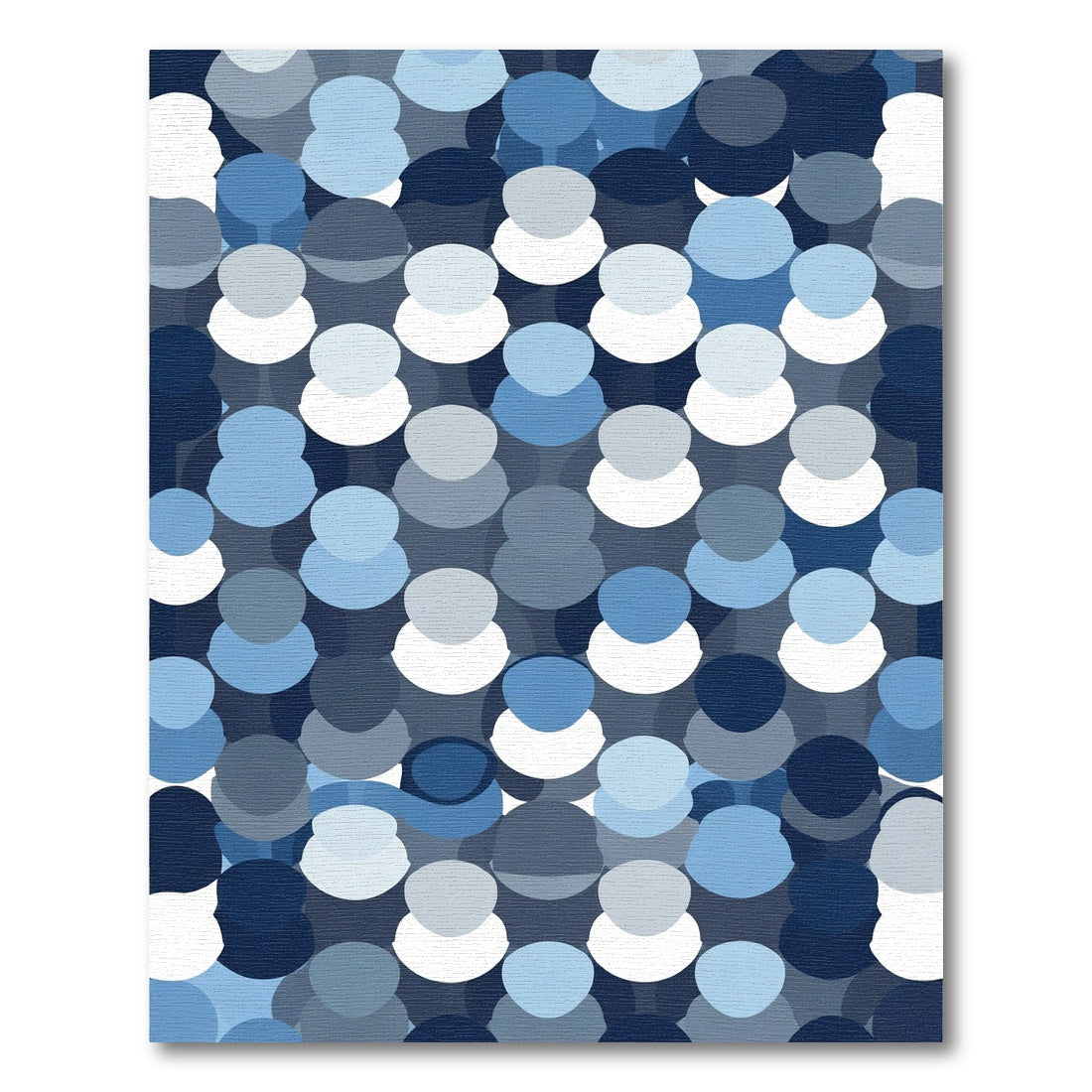 Ocean Blue Layered Circles Rug