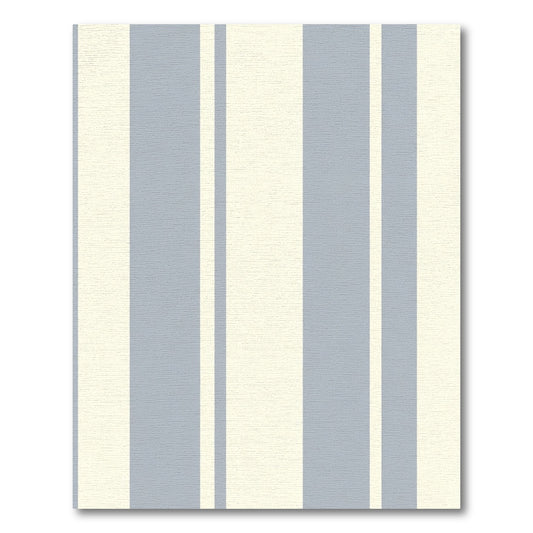 Soft Blue Cream Stripe Rug