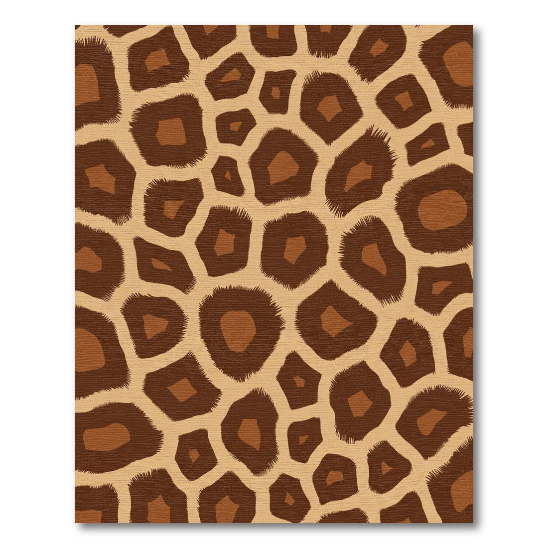 Brown Giraffe Spot Print Rug