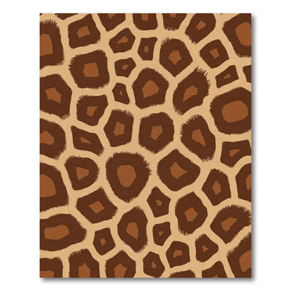 Brown Giraffe Spot Print Rug