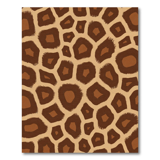 Brown Giraffe Spot Print Rug
