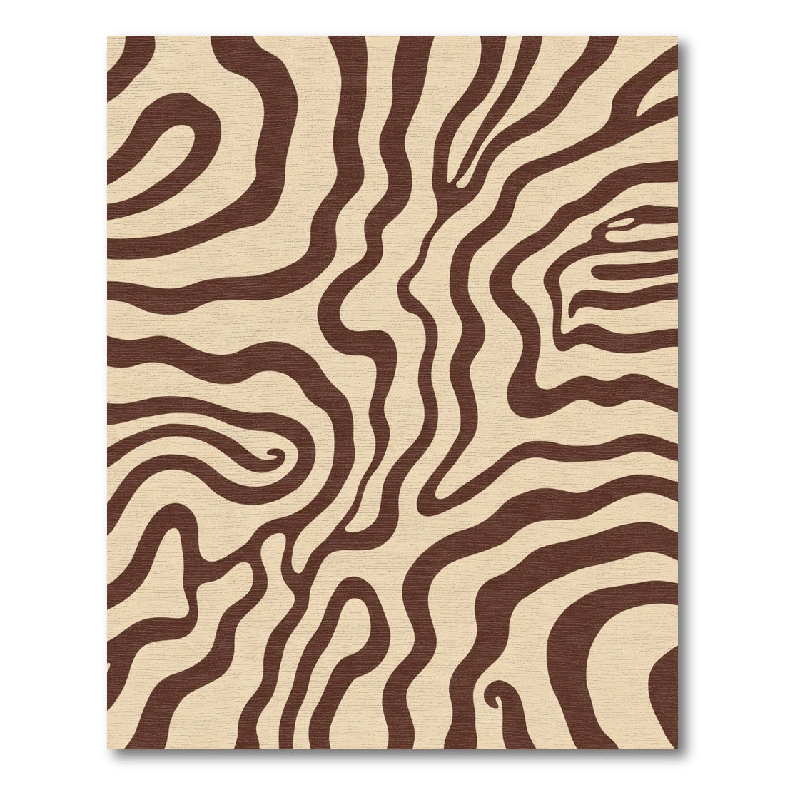 Brown Caramel Swirl Abstract Waves Rug