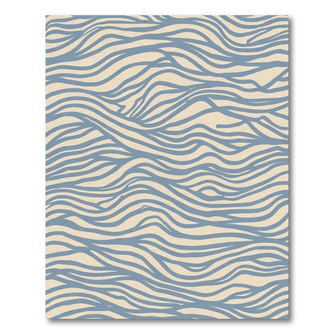Serene Blue Wave Landscape Rug