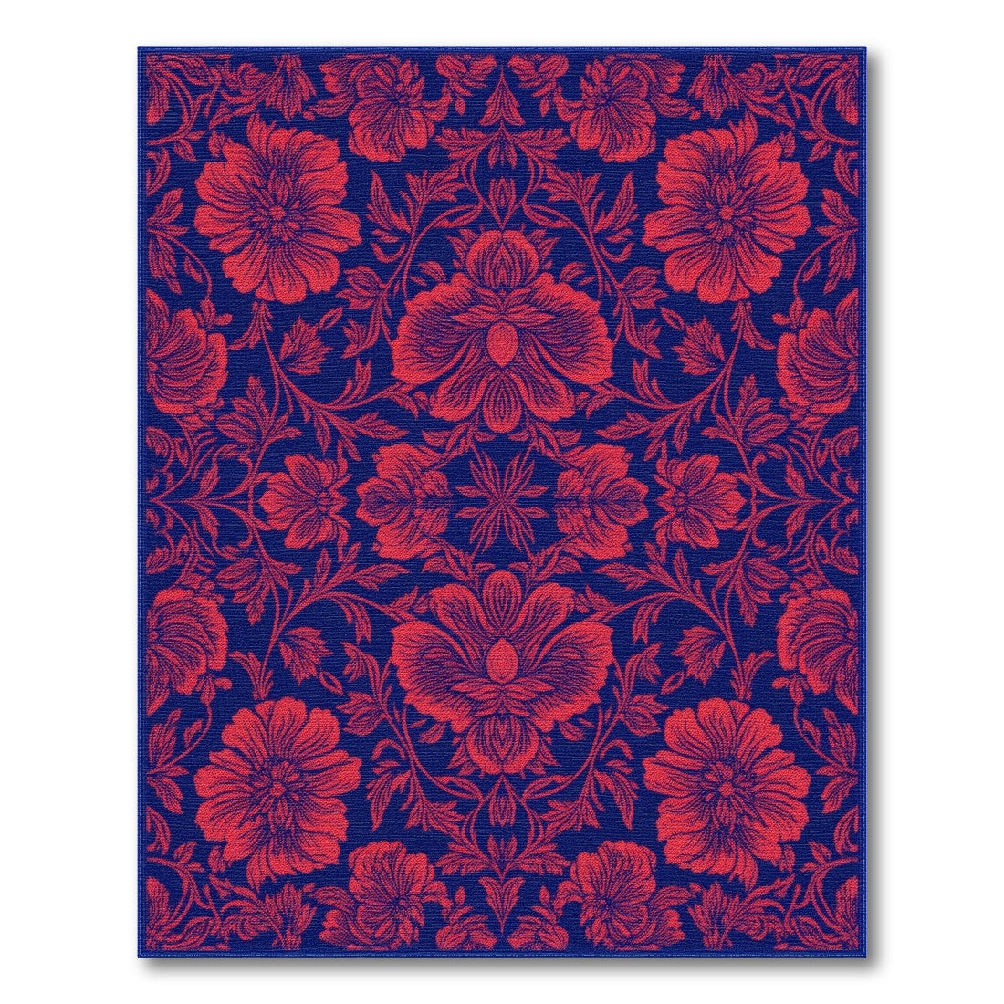 Red Floral Vintage No. 68 Area Rug