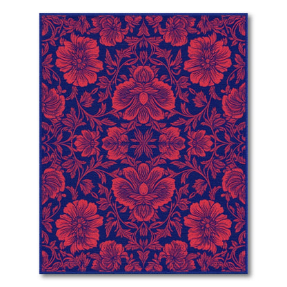 Red Floral Vintage No. 68 Area Rug