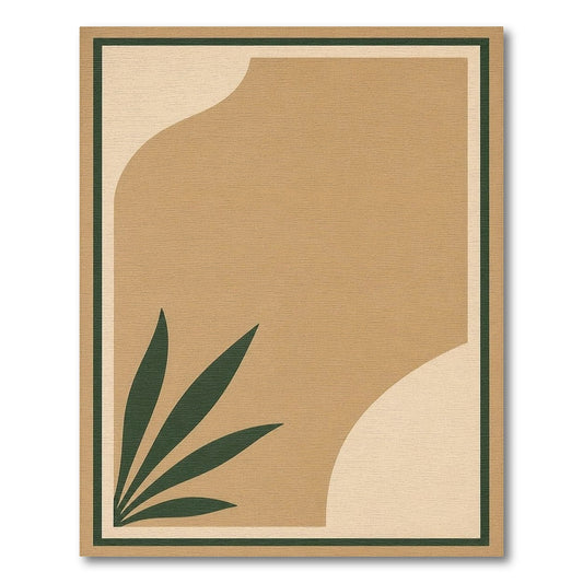 Abstract Area Leaf Beige Abstract Leaf Area Rug