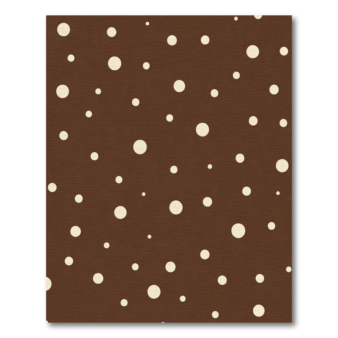 Brown Cream Scattered Polka Dots Rug