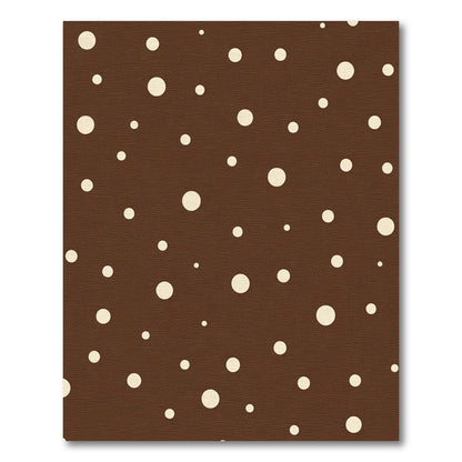 Brown Cream Scattered Polka Dots Rug