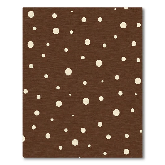 Brown Cream Scattered Polka Dots Rug