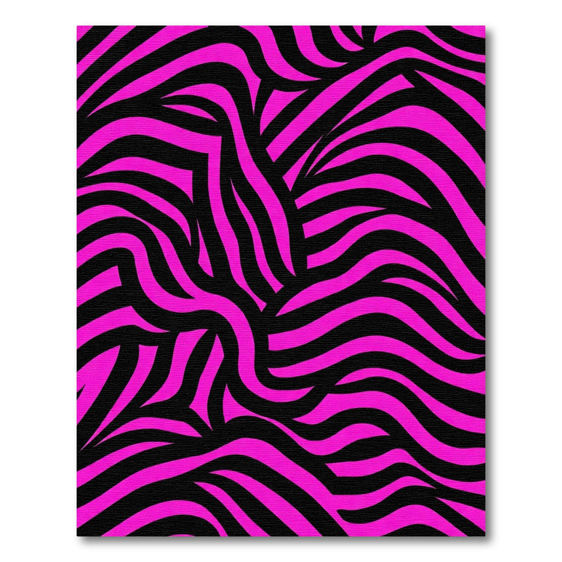 Bold Pink Black Wavy Stripes Rug