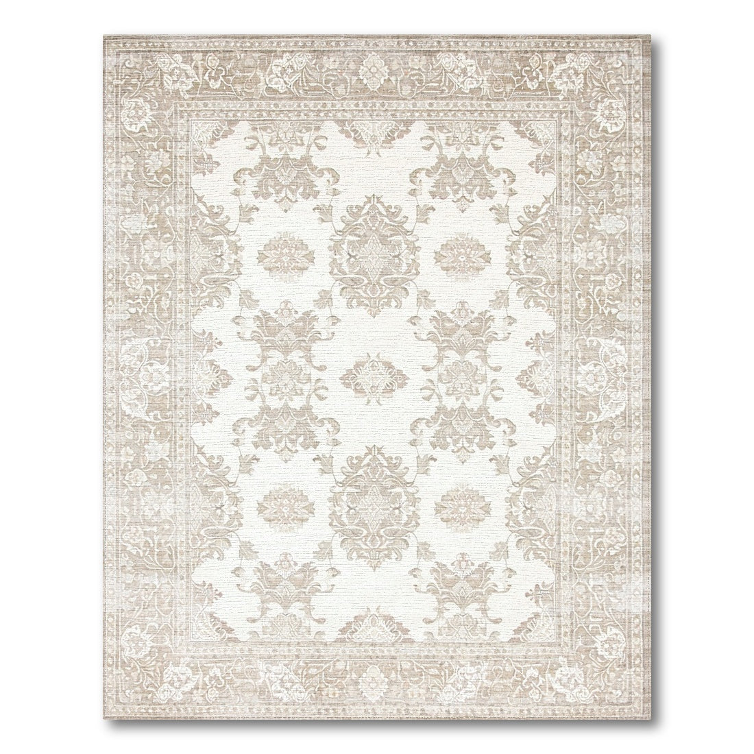 Beige Traditional Persian Traditional Persian Area Rug
