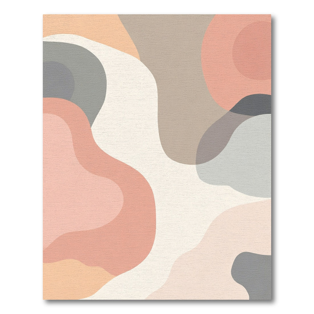 Soft Abstract Organic Flowing Shapes Rug