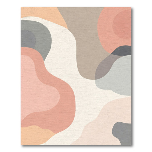 Soft Abstract Organic Flowing Shapes Rug