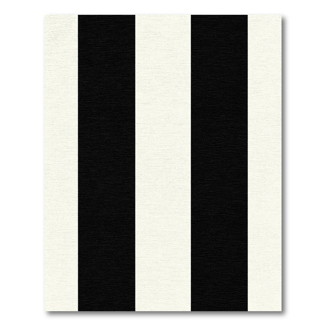 Contrast Black White Linear Bands Rug