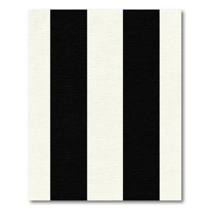 Contrast Black White Linear Bands Rug