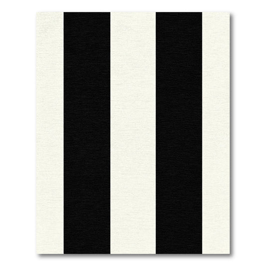 Contrast Black White Linear Bands Rug