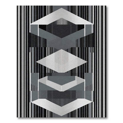 Monochromatic Geometric Layered Stripe Rug