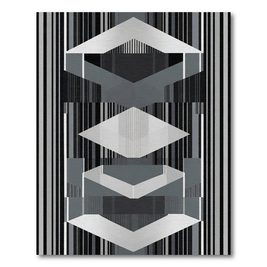 Monochromatic Geometric Layered Stripe Rug