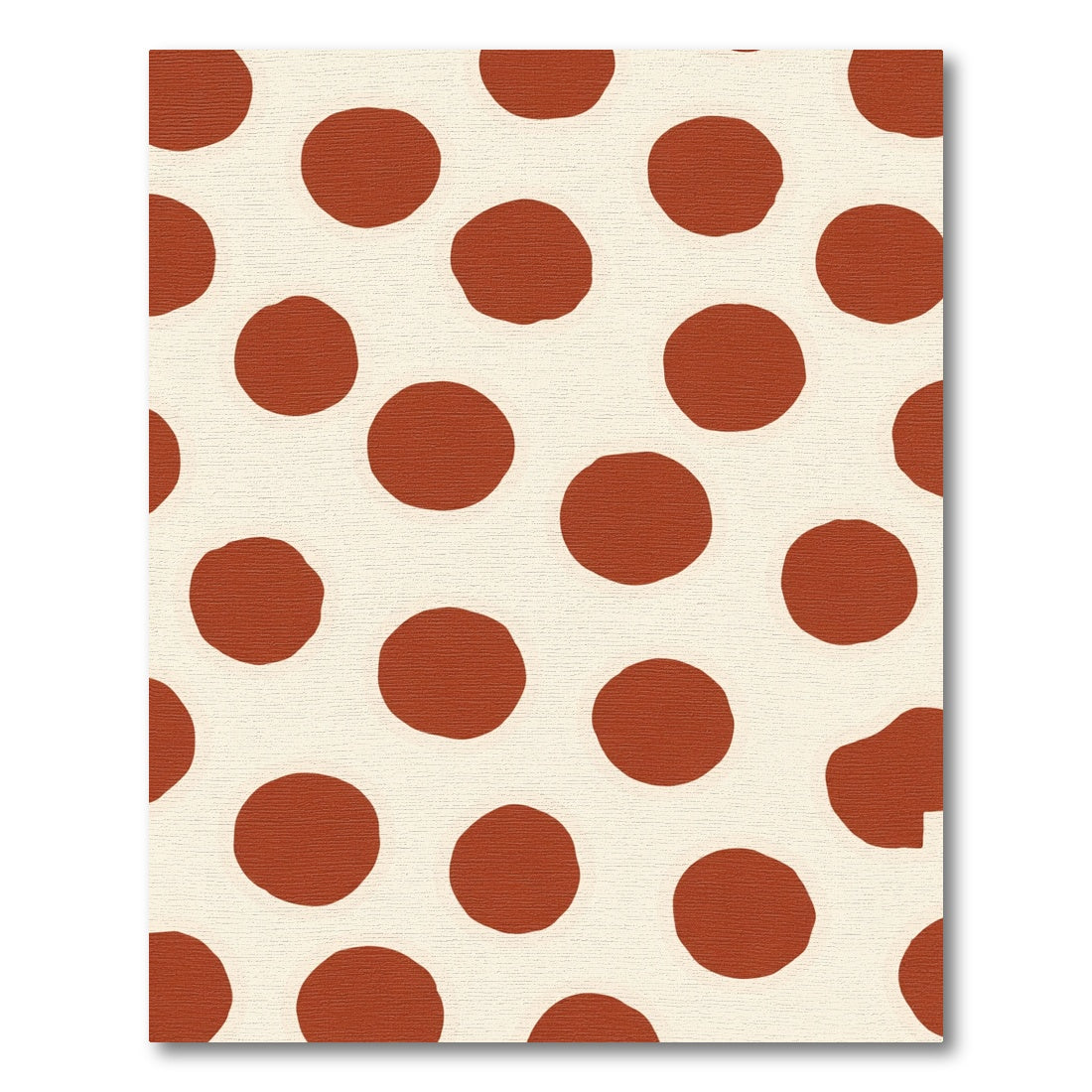 Terracotta Polka Dot Cream Rug