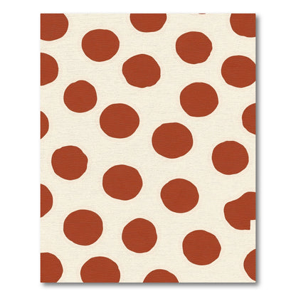Terracotta Polka Dot Cream Rug