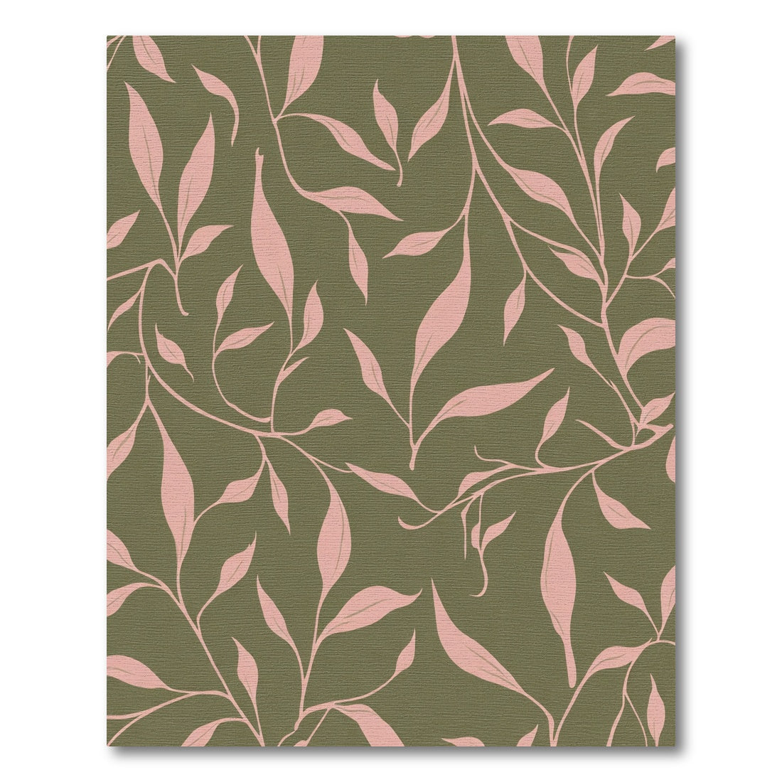 Blush Pink Vine Swirl Olive Rug